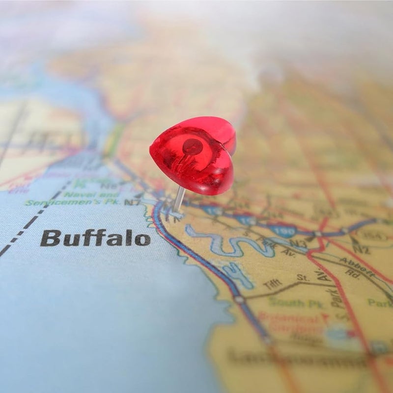 100pcs Pink Red Heart Push Pins for Bulletin Boards Office School DIY Decorative - Image 5